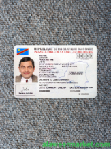 Congo national driving license photolook front